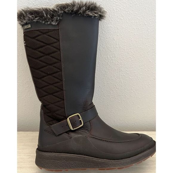Merrell Women Sz 7 Espresso Tremblant Ezra Tall Waterproof Ice Boots $240 - Picture 6 of 12